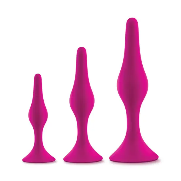 Blush Luxe 3-Piece Silicone Beginner Plug Kit - Butt Plug