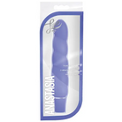 Blush Luxe Anastasia Smooth Periwinkle Silicone Slimline Vibrator on White Background