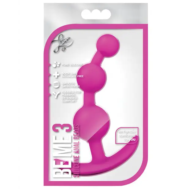 Blush Luxe Be Me 3 Silicone Anal Beads Plug - Pink - Anal Beads