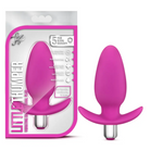 Blush Luxe Little Thumper Vibrating Silicone Anal Plug - Pink - Powered Butt Plug