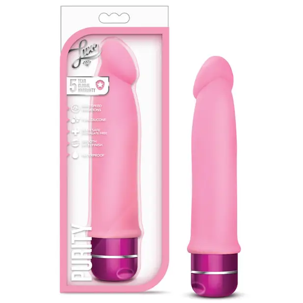 Blush Luxe Purity Silicone Vibrator Pink - Pink - Realistic Vibrator