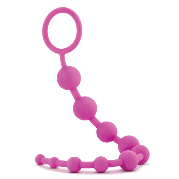 Blush Luxe Silicone 10 Beads for Anal Play - Butt Plug