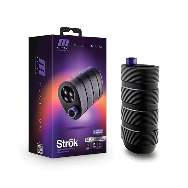 Blush M Elite Platinum Strok Black - Manual Stroker