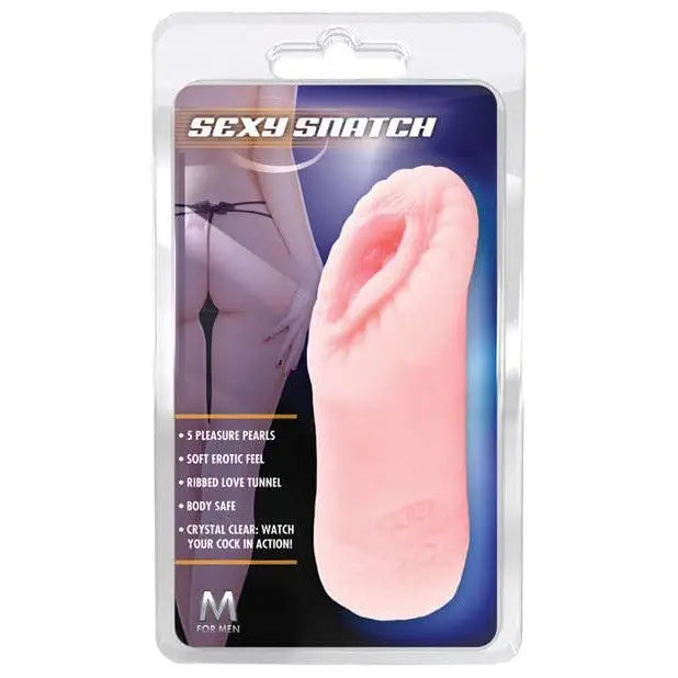 Blush M For Men Sexy Snatch: Anatomical pink adult pleasure device in retail packaging