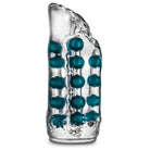 Blush M For Men Super Stroker - Clear glass toy with teal beads offers a unique sensation