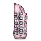 Blush M For Men Super Stroker - Clear pink glass toy with metallic beads for ultimate pleasure