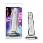 Blush Naturally Yours 5.5 in. Glitter Dong Realistic Dildo with Suction Cup Sparkling Clear - Realistic Dildo