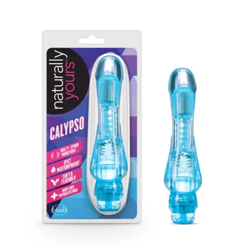 Blush Naturally Yours Calypso Slimline Vibrator - Blue - Plain Vibrator