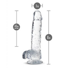 Blush Naturally Yours Crystalline 6 in. Dildo with Balls & Suction Cup Amethyst - Realistic Dildo