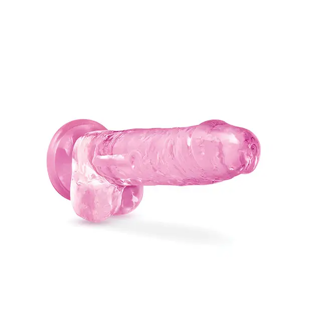 Blush Naturally Yours Crystalline 7 in. Dildo with Balls & Suction Cup Diamond - Realistic Dildo