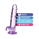 Blush Naturally Yours Crystalline 7 in. Dildo with Balls & Suction Cup Diamond - Realistic Dildo