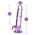 Blush Naturally Yours Crystalline 7 in. Dildo with Balls & Suction Cup Diamond - Realistic Dildo