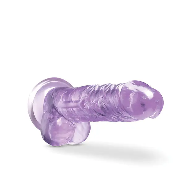 Blush Naturally Yours Crystalline 7 in. Dildo with Balls & Suction Cup Diamond - Realistic Dildo