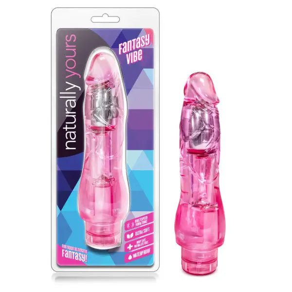 Blush Naturally Yours Fantasy Vibe Realistic 8.5 in. Vibrating Dildo Blue - Realistic Vibrator