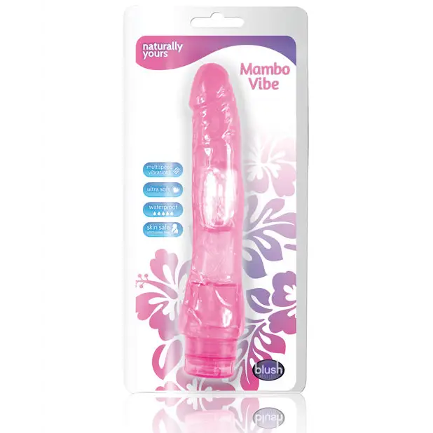 Blush Naturally Yours Mambo Vibe Realistic 9 in. Vibrating Dildo Pink - Pink - Realistic Vibrator