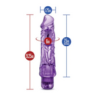 Blush Naturally Yours Wild Ride Realistic 9 in. Vibrating Dildo Purple with textured surface