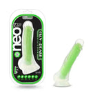 Blush Neo Elite Glow in the Dark Viper 7 in. Silicone Dual Density Dildo with Suction Cup Neon Green - Realistic Dildo