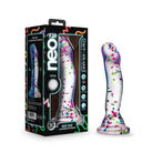 Blush Neo Elite Hanky Panky 7.5 in. Glow-in-the-Dark Silicone Confetti Dildo - Realistic Dildo