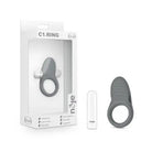 Blush Noje C1.Ring Rechargeable Vibrating Silicone Cockring Slate - Cock Ring