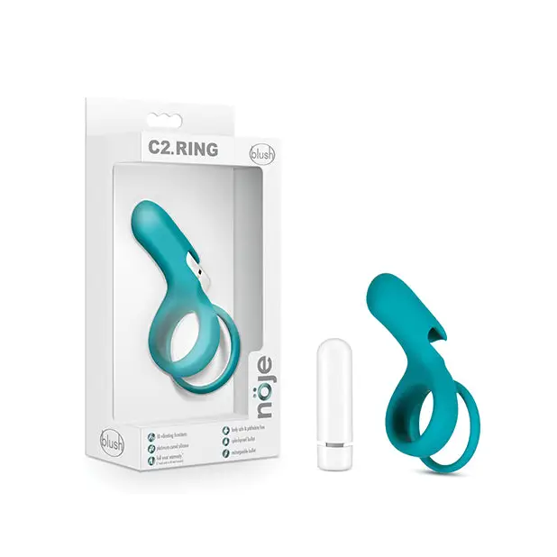 Blush Noje C2.Ring Rechargeable Vibrating Silicone Cockring Juniper - Cock Ring