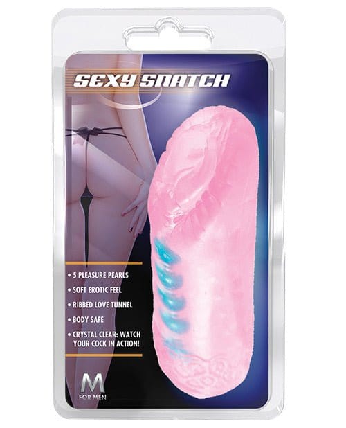 Blush Novelties Manual Stroker Pink Blush M For Men Sexy Snatch at the Haus of Shag