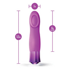 Blush Oh My Gem Charm Rechargeable Warming Silicone Cupped Vibrator Amethyst - Wearable Vibrator