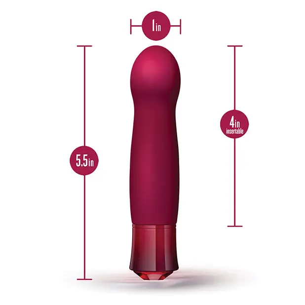 Blush Oh My Gem Classy Rechargeable Warming Silicone G-Spot Vibrator Garnet - Fantasy Vibrator