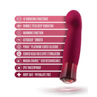 Blush Oh My Gem Classy Rechargeable Warming Silicone G-Spot Vibrator Garnet - Fantasy Vibrator