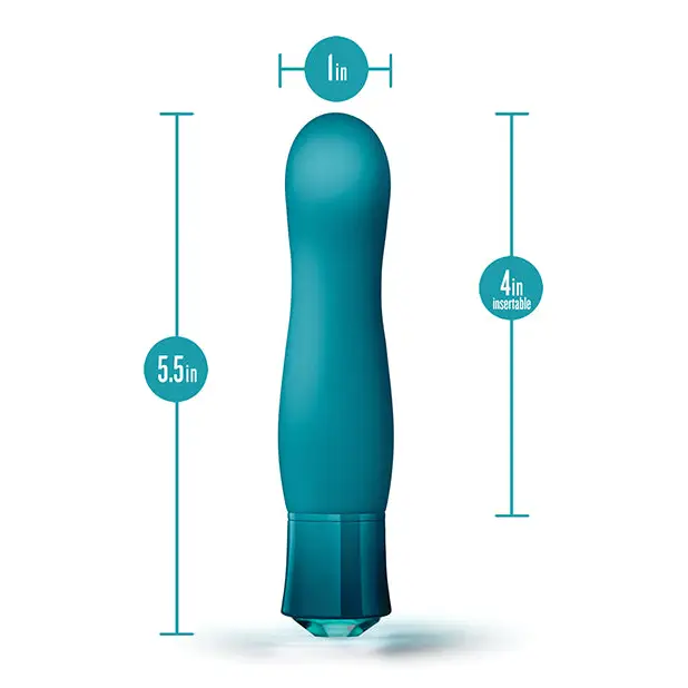 Blush Oh My Gem Fierce Rechargeable Warming Silicone G-Spot Vibrator Blue Topaz - Fantasy Vibrator