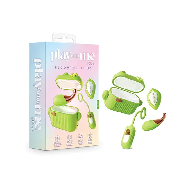 Blush Play with Me Blooming Bliss Remote Controlled Vibrating Kit - Green - Stimulators