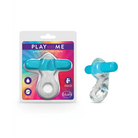 Blush Play with Me Delight Vibrating C-Ring Blue - Blue - Cock Ring