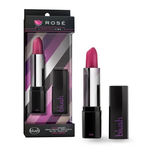 Blush Rose Lipstick Vibe Black - Finger Vibrator