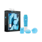 Blush Rose Revitalize Massage Kit with Mini Vibrator & 3 Silicone Attachments Periwinkle - Blue - Vibrator Kit