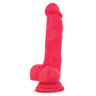 Blush Ruse Hypnotize Realistic 7.5 in. Silicone Dildo with Balls & Suction Cup Cerise - Realistic Dildo