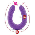 Blush Ruse Realistic 18 in. Silicone Slim Double Dong Dual Ended Dildo Purple - Purple - Double Ended Dildo