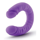 Blush Ruse Realistic 18 in. Silicone Slim Double Dong Dual Ended Dildo Purple - Purple - Double Ended Dildo