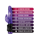 Blush Sexy Things Flutter Rabbit Dual Stimulation Vibrator Purple - Rabbit