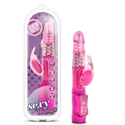 Blush Sexy Things Romping Rabbit Dual Stimulation Vibrator Fuchsia - Rabbit