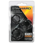 Blush Stay Hard Beaded Cock Rings 3 Pack for enhanced male sexual performance