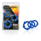 Blush Stay Hard Beaded Cock Rings 3 Pack in retail blister packaging for sexual enhancement