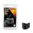 Blush Stay Hard Beef Ball Stretcher Snug 1 in. Black - Black - Cock Ring