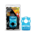 Blush Stay Hard Rechargeable 5 Function Vibrating Cockring Blue - Cock Ring