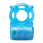 Blush Stay Hard Rechargeable 5 Function Vibrating Cockring Blue - Cock Ring