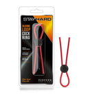 Blush Stay Hard Silicone Loop Lasso/Bolo Cockring Red - Red - Cock Ring