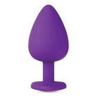 Purple Blush Temptasia Bling Plug with Gem - silicone sex toy for pleasure