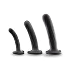 Blush Novelties Strap Ons Blush Temptasia Twist Kit - Black Set Of 3 at the Haus of Shag