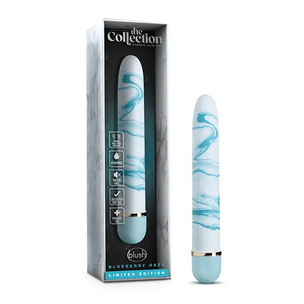 Blush The Collection Blueberry Haze Slimline Vibrator Blue - Plain Vibrator