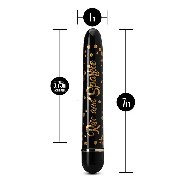 Blush The Collection Rise & Sparkle Black - Plain Vibrator