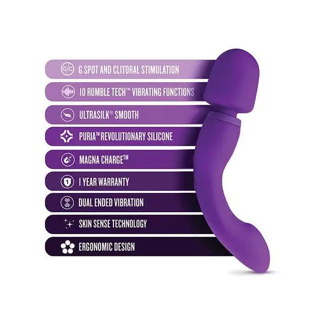 Blush Novelties Massage Products Blush Wellness Dual Sense Double Ended Massager - Purple at the Haus of Shag