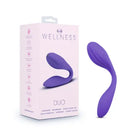 Blush Wellness Duo Rechargeable Silicone Wearable Couples Dual Stimulation Vibrator - Purple - Wearable Vibrator